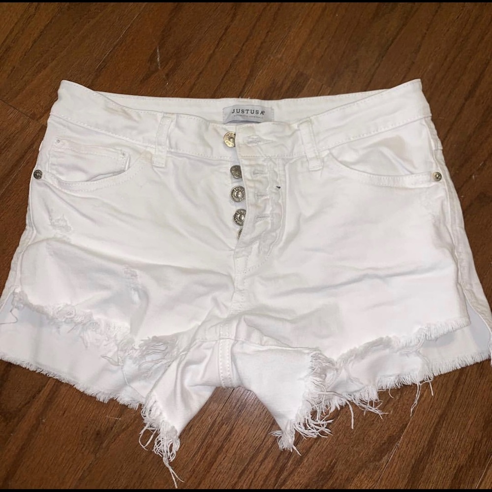 White boutique shorts